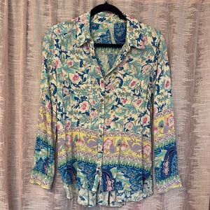 Aratta Silent Journey Floral Button-Up Shirt
